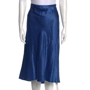 Vince Elegant Blue Midi Skirt